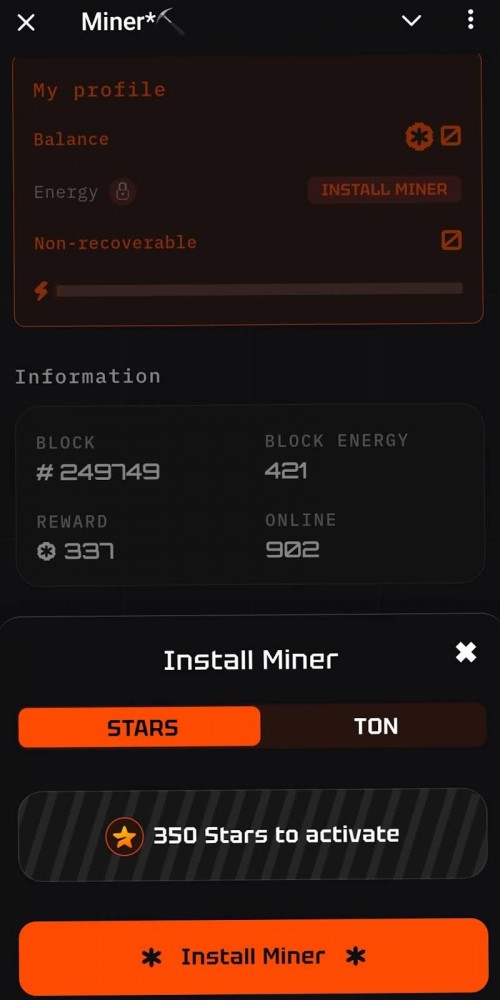 Miner Mini app для майнинга