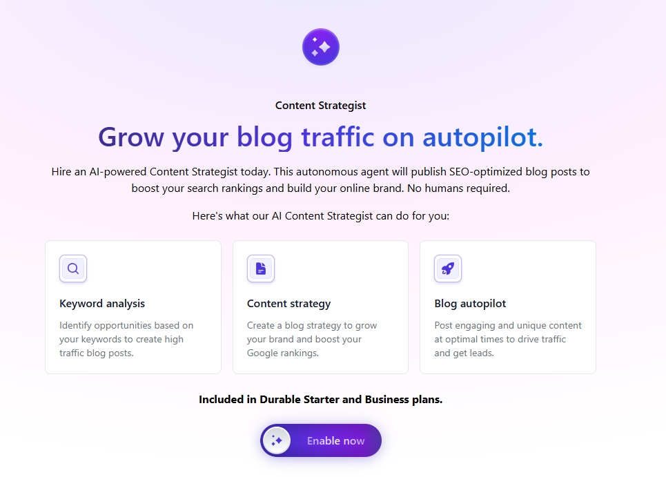 Blog autopilot Durable