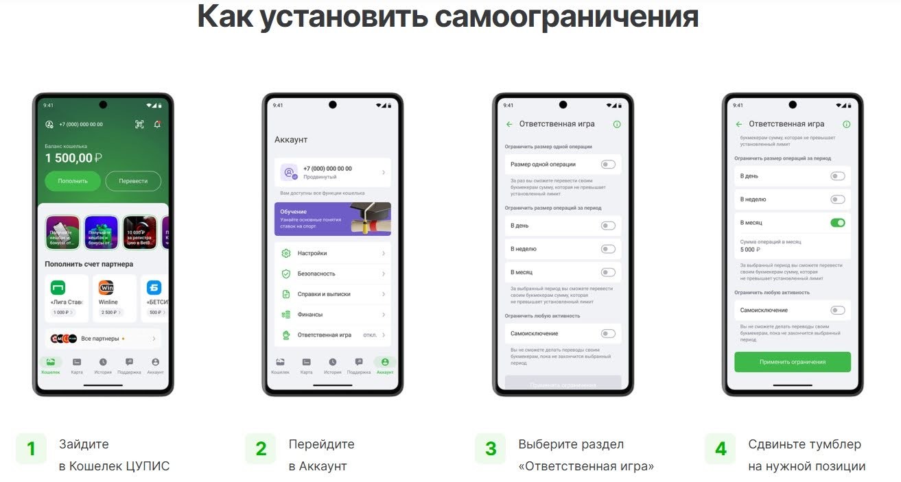 Инструкция ЦУПИС для ответственной игры