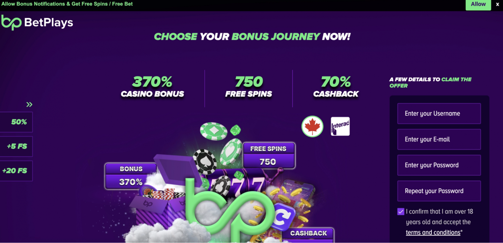 оффер Betplays
