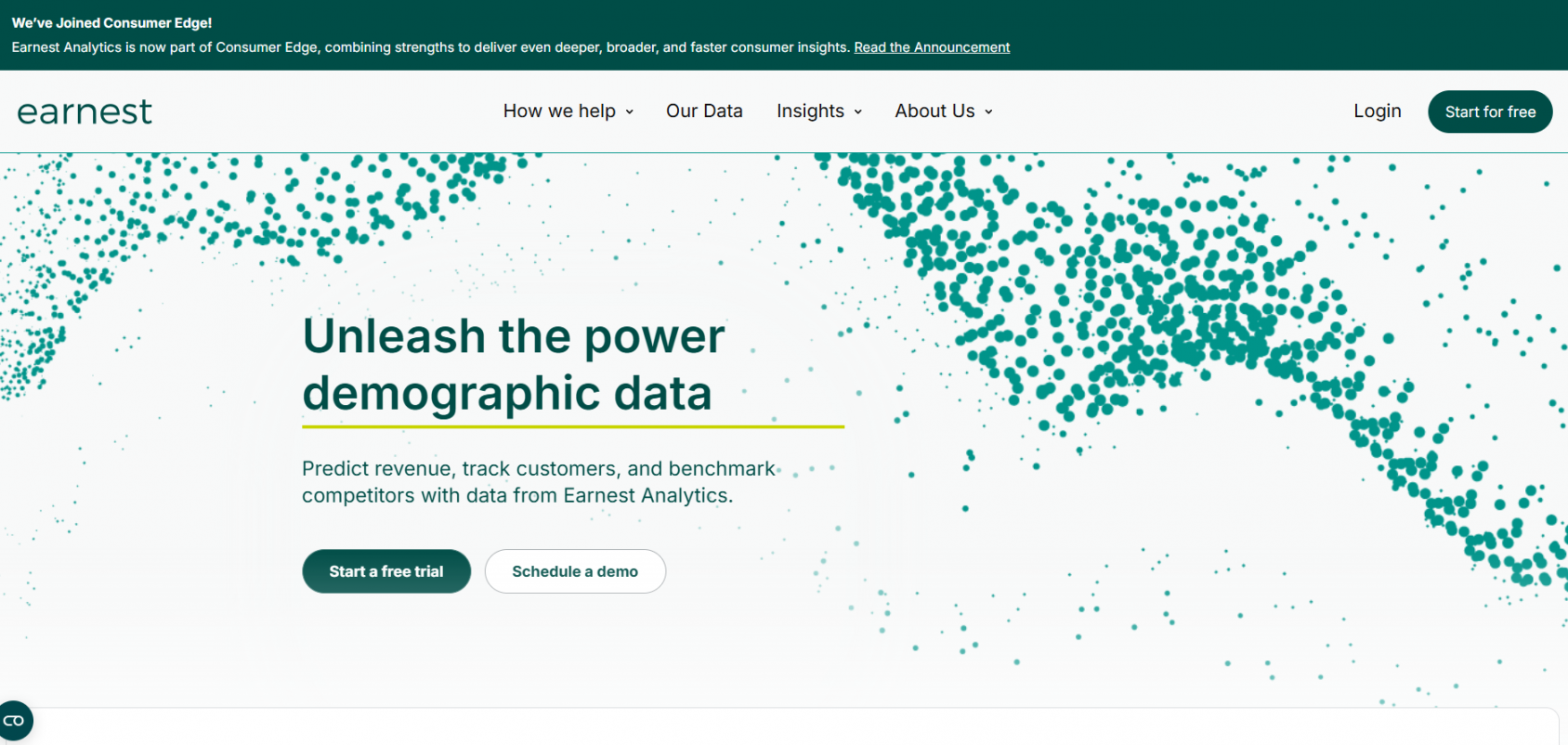Earnest Analytics платформа для анализа конкурентов