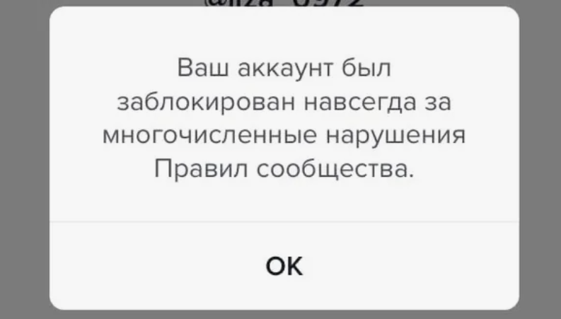 Полный бан аккаунта в ТТ