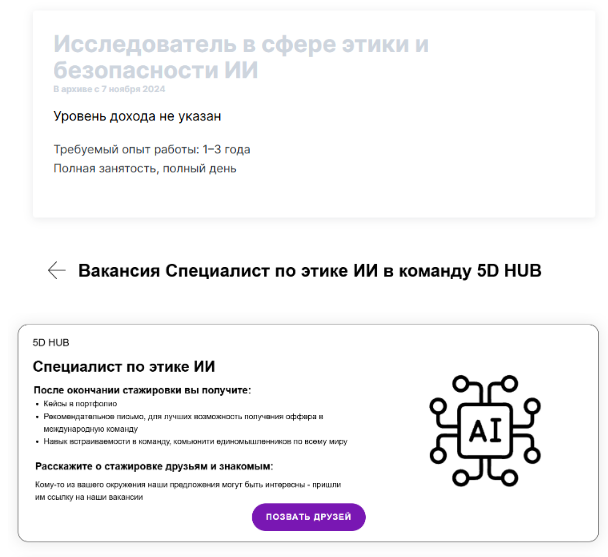 Вакансии специалиста по этике ИИ