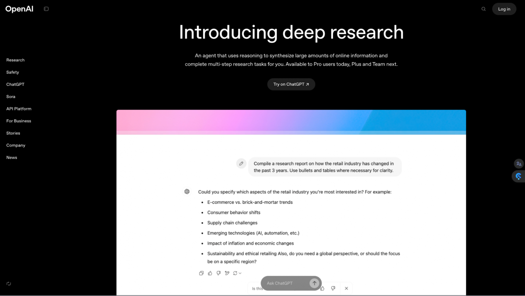 OpenAI Deep Research