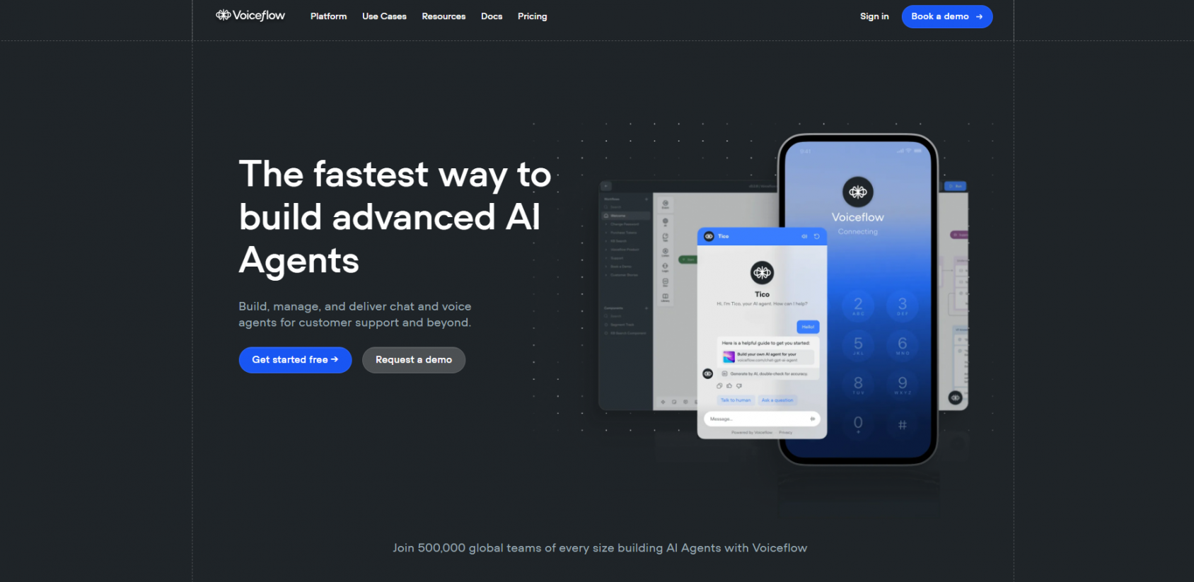 главная страница Voiceflow
