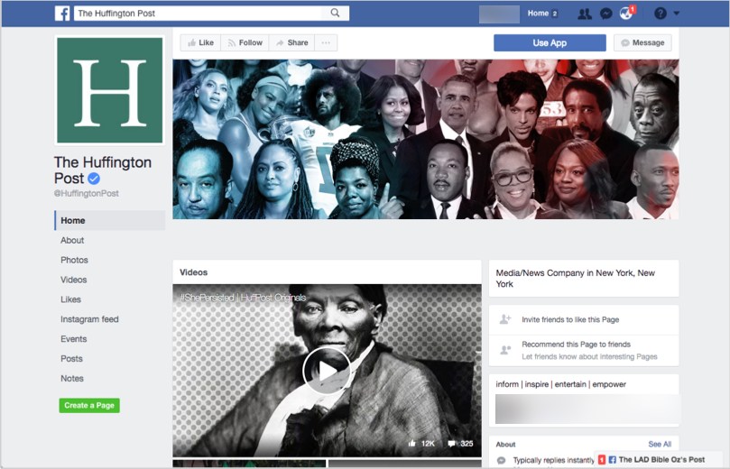 HUffington-post-facebook-page-for-online-branding-tips
