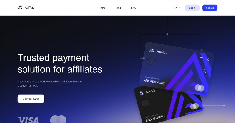 сервис виртуальных карт AdPay