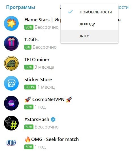 приложения Телеграм с партнерскими программами