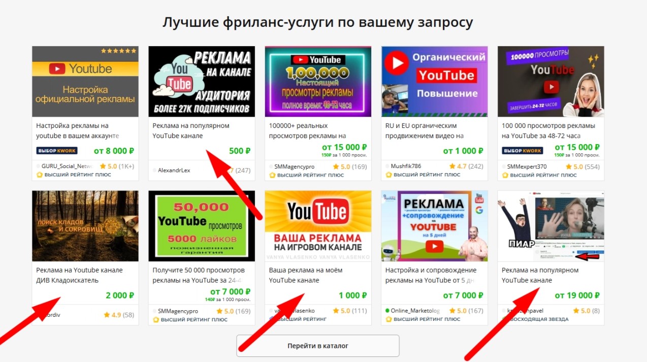 кворки на продажу рекламы в YouTube