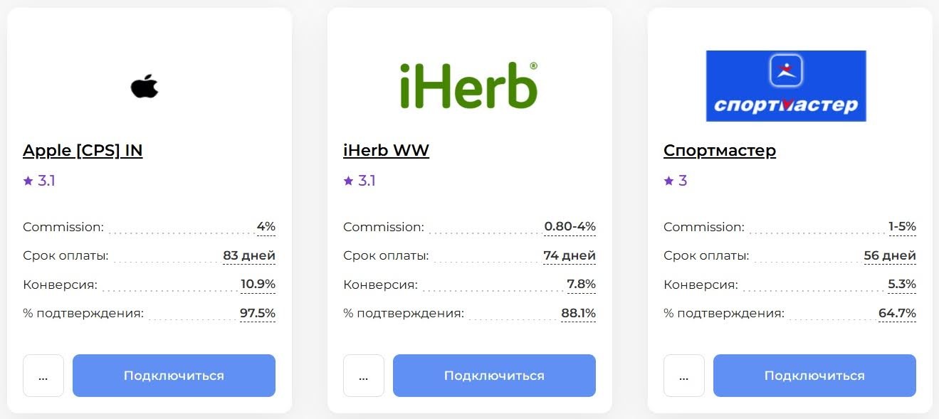 Advertise ставки по офферам