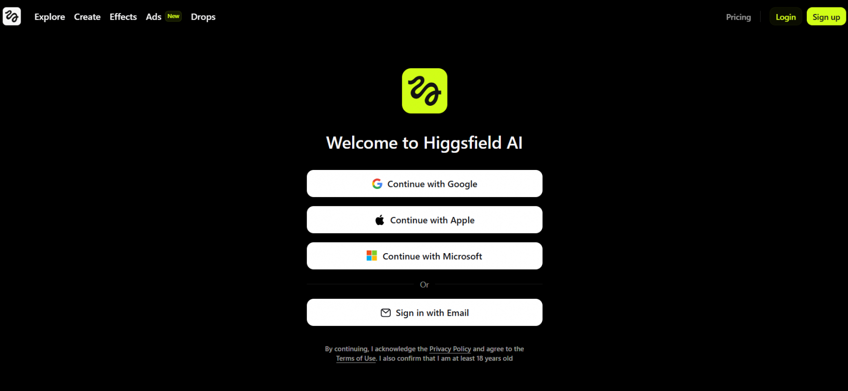 регистрация Higgsfield AI