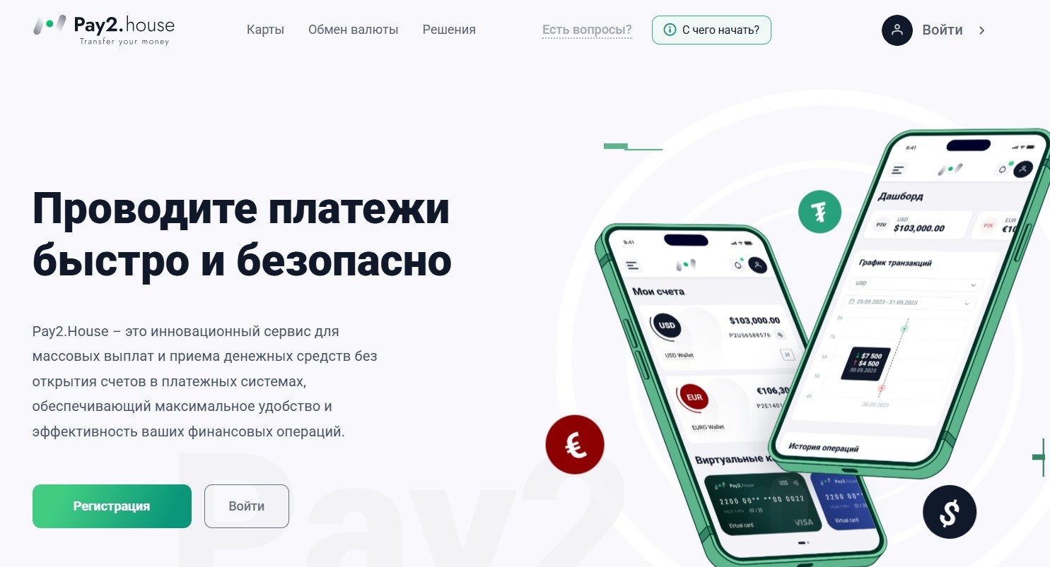 главная страница сайта Pay2.house