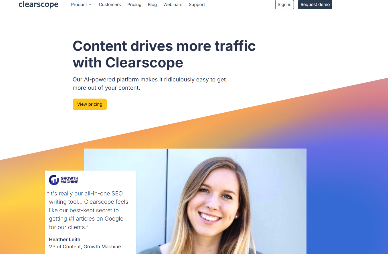 Clearscope SEO-платформа