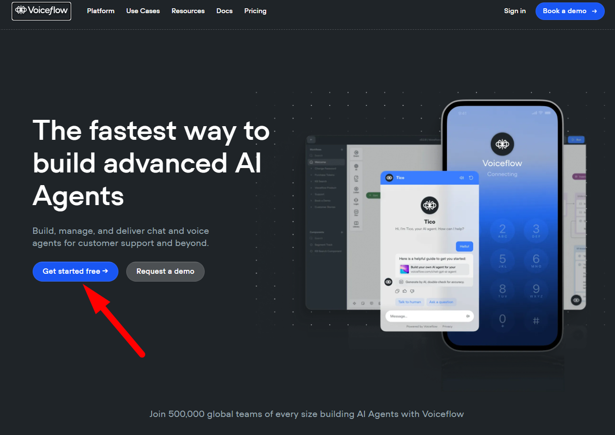 как зарегистрироваться voiceflow
