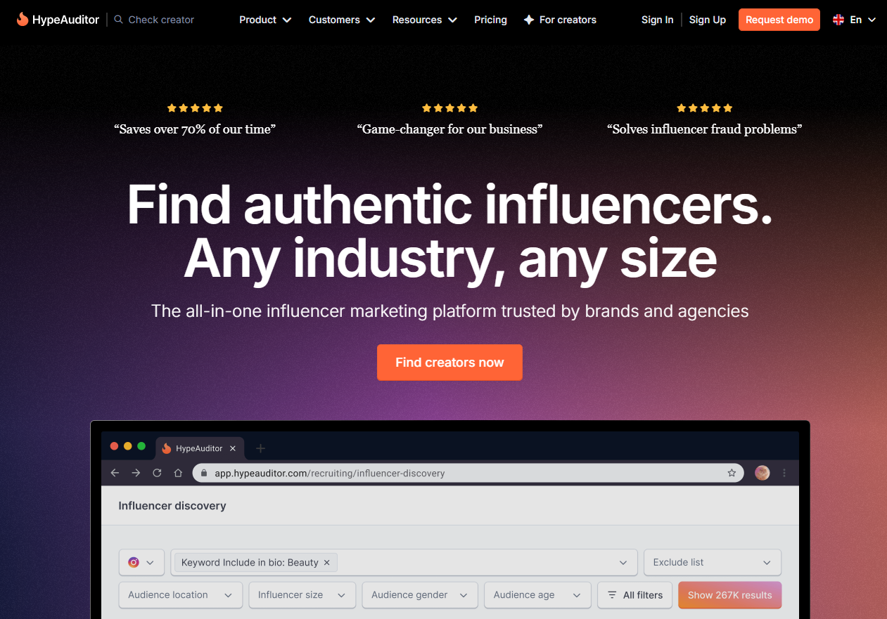 платформа для анализа инфлюенсеров