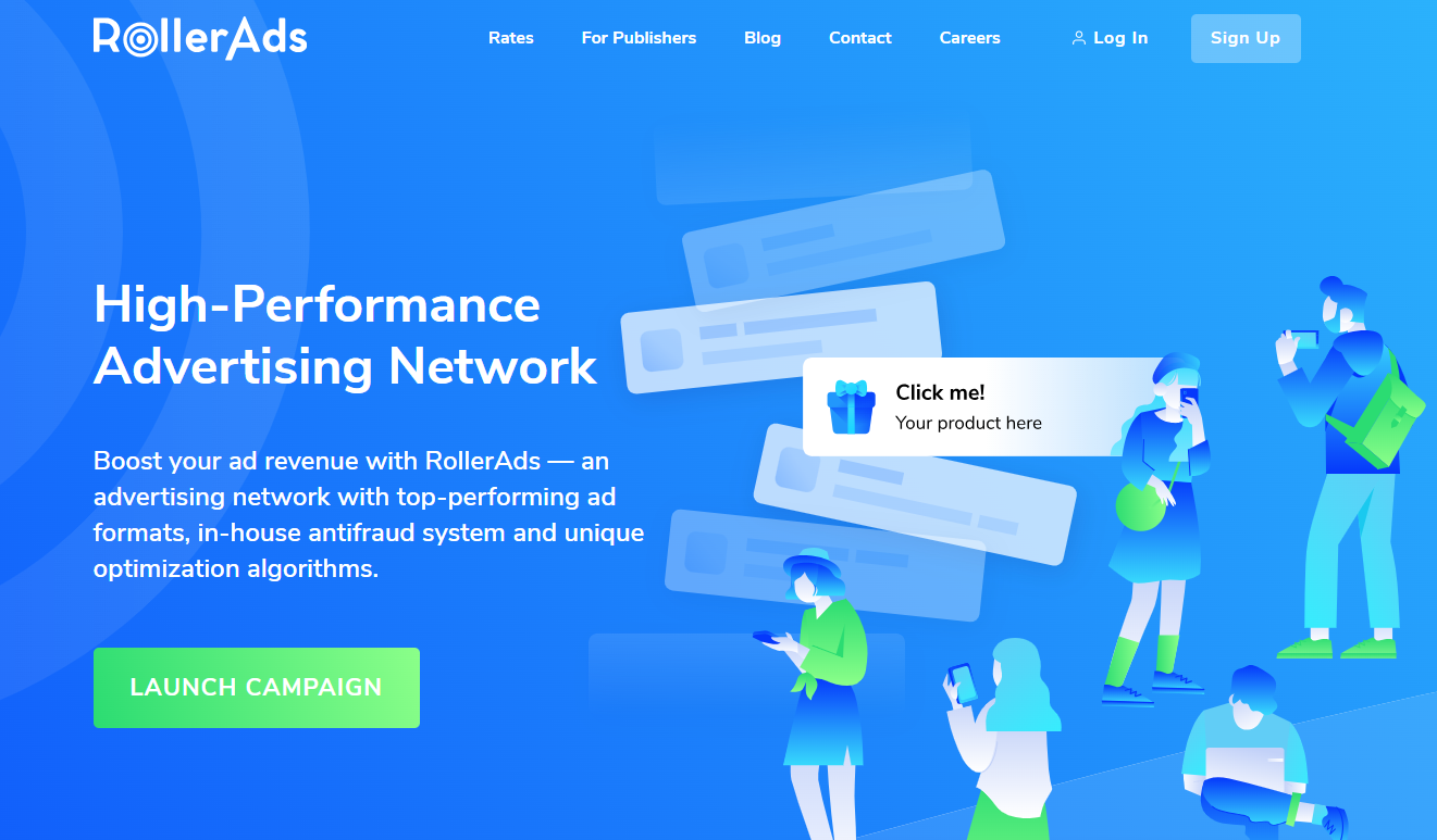 RollerAds международная self-service рекламная сеть