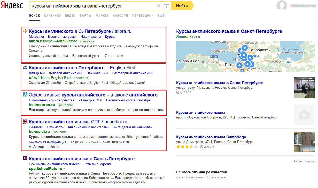 Виды рекламных блоков в Яндекс.Директ