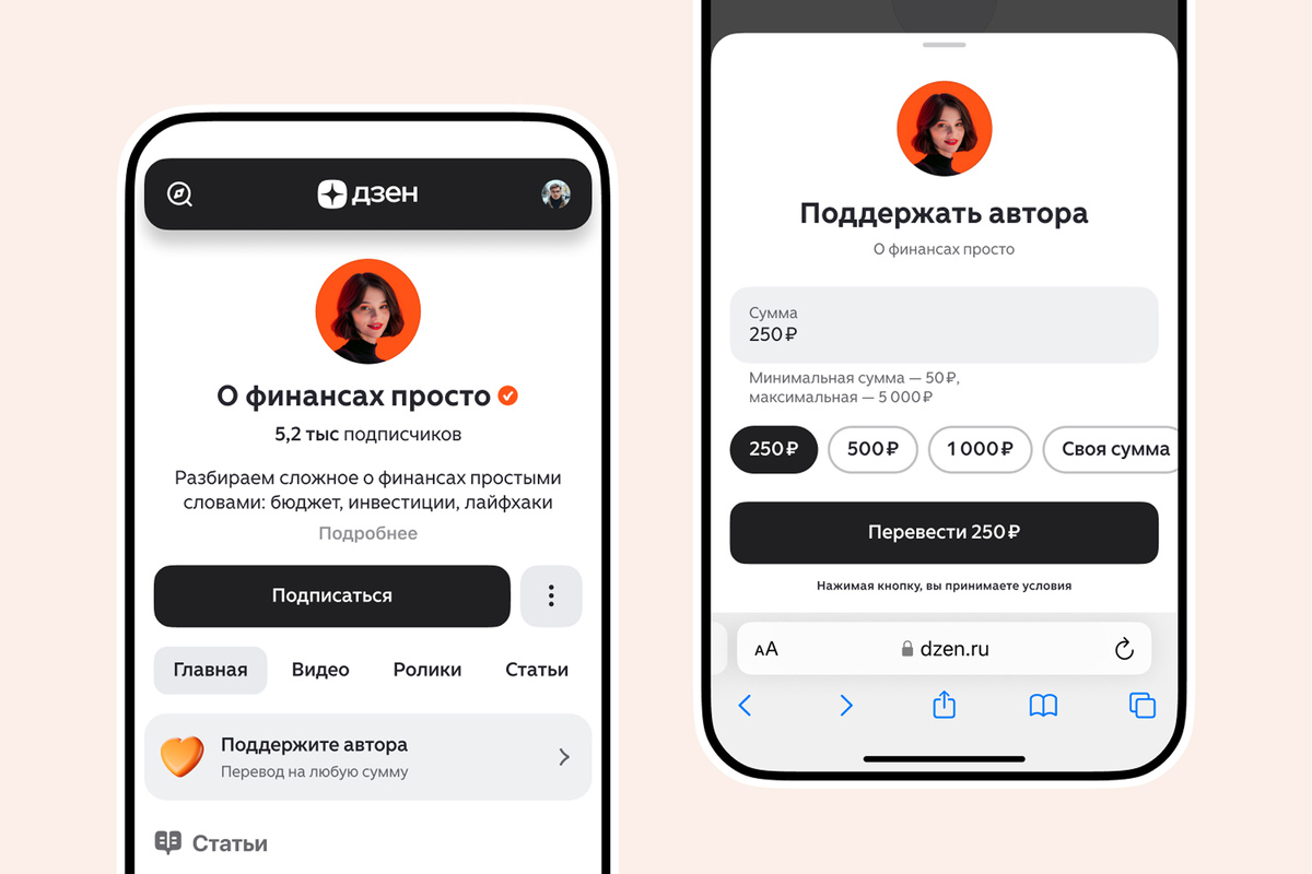 Дзен донаты