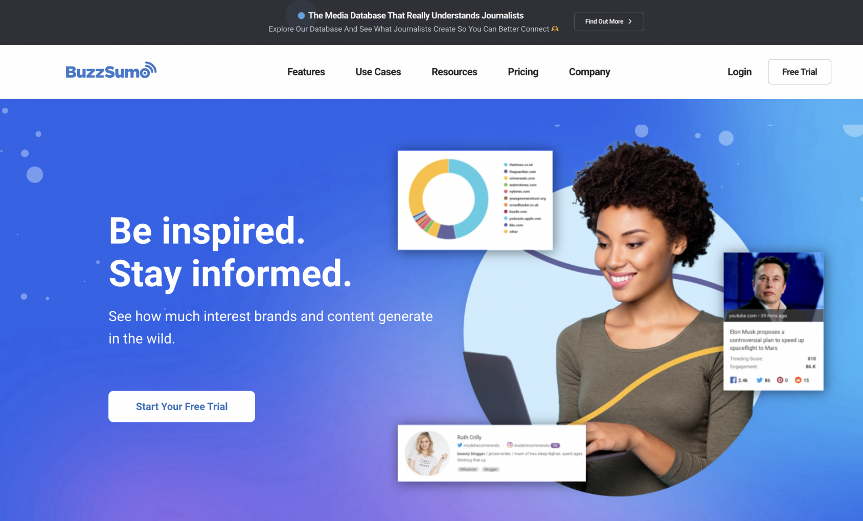главная страница BuzzSumo